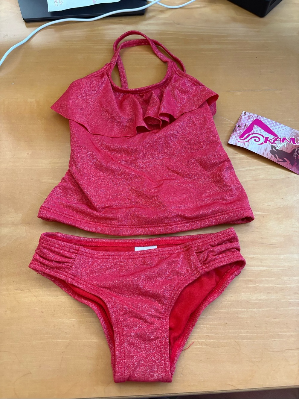 NWT Kanu Surf 2 pc Bikini in Red Size 2T